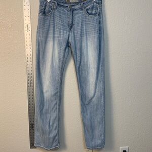 BKE Light Blue Tyler Straight lightweight distressed and faded Denim Jeans